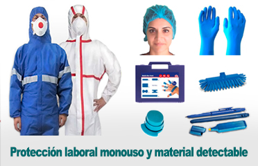 Ropa desechable y material detectable